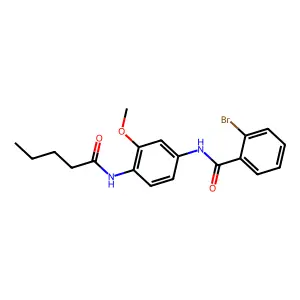 2-bromo-N-[3-methoxy-4-(pentanoylamino)phenyl]benzamide structure