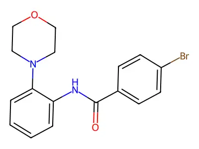 4-bromo-N-(2-morpholin-4-ylphenyl)benzamide structure