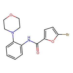 5-bromo-N-[2-(4-morpholinyl)phenyl]-2-furamide structure