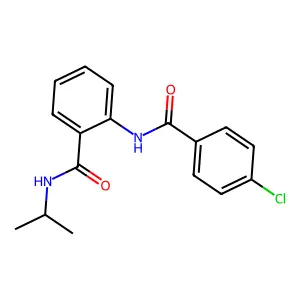 2-{[(4-chlorophenyl)carbonyl]amino}-N-(propan-2-yl)benzamide structure
