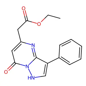 Ethyl 2-(7-oxo-3-phenyl-4,7-dihydropyrazolo[1,5-a]pyrimidin-5-yl)acetate structure