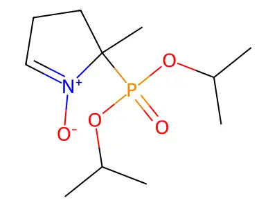 5-(diisopropoxyphosphoryl)-5-methyl-1-pyrroline N-oxide structure