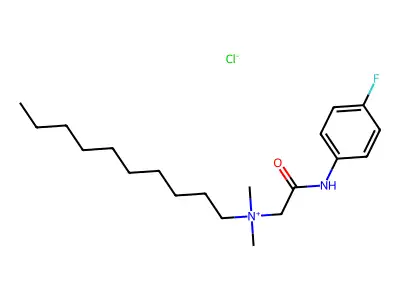 Decyl(2-((4-fluorophenyl)amino)-2-oxoethyl)dimethylammonium chloride structure