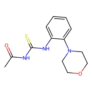 N-[(2-morpholin-4-ylphenyl)carbamothioyl]acetamide structure