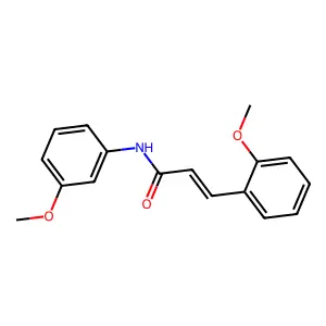 (2E)-3-(2-methoxyphenyl)-N-(3-methoxyphenyl)prop-2-enamide structure