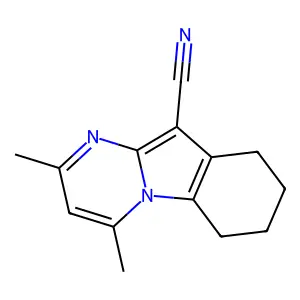 2,4-Dimethyl-6,7,8,9-tetrahydropyrimido[1,2-a]indole-10-carbonitrile structure