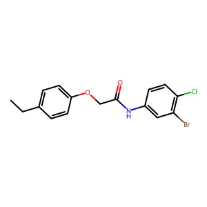 N-(3-bromo-4-chlorophenyl)-2-(4-ethylphenoxy)acetamide structure