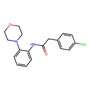 2-(4-chlorophenyl)-N-(2-morpholin-4-ylphenyl)acetamide structure