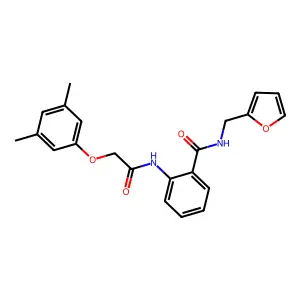 2-{[(3,5-dimethylphenoxy)acetyl]amino}-N-(furan-2-ylmethyl)benzamide structure