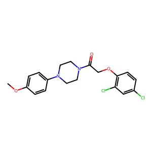 2-(2,4-Dichlorophenoxy)-1-[4-(4-methoxyphenyl)piperazin-1-yl]ethanone structure