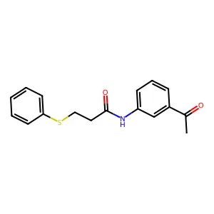 N-(3-acetylphenyl)-3-(phenylsulfanyl)propanamide structure