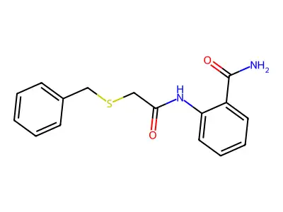2-{[(Benzylsulfanyl)acetyl]amino}benzamide structure