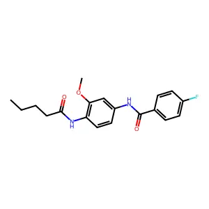 4-fluoro-N-[3-methoxy-4-(pentanoylamino)phenyl]benzamide structure