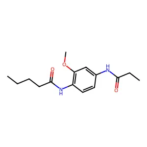 N-[2-methoxy-4-(propanoylamino)phenyl]pentanamide structure