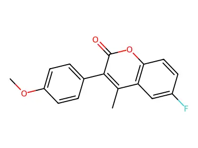 6-Fluoro-3-(4-methoxyphenyl)-4-methylcoumarin structure