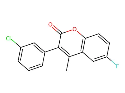 3-(3-Chlorophenyl)-6-fluoro-4-methylcoumarin structure