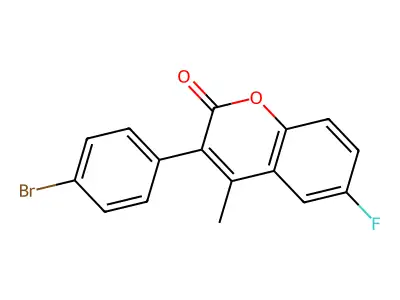 3-(4-Bromophenyl)-6-fluoro-4-methylcoumarin structure