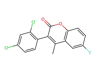 3-(2,4-Dichlorophenyl)-6-fluoro-4-methylcoumarin structure