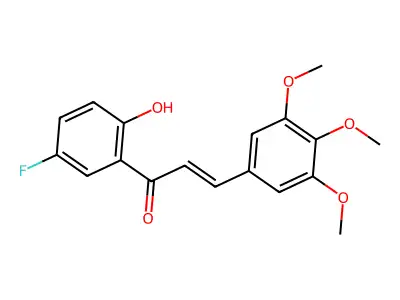 1-(5-Fluoro-2-hydroxyphenyl)-3-(3,4,5-trimethoxyphenyl)prop-2-en-1-one structure