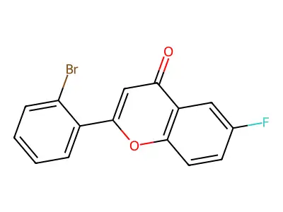 2'-Bromo-6-fluoroflavone structure