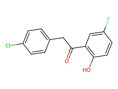 2-(4-Chlorophenyl)-5'-fluoro-2'-hydroxyacetophenone structure