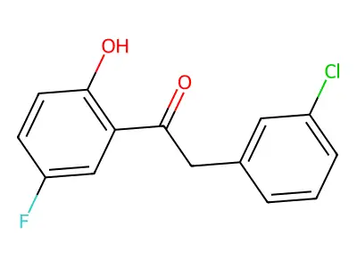 2-(3-Chlorophenyl)-5'-fluoro-2'-hydroxyacetophenone structure