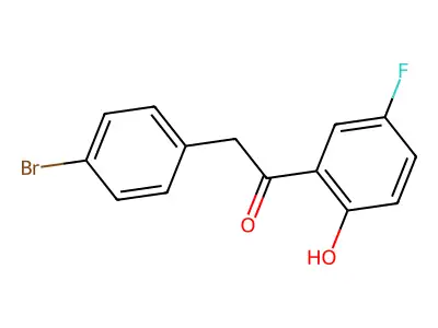 2-(4-Bromophenyl)-5'-fluoro-2'-hydroxyacetophenone structure