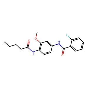 2-fluoro-N-[3-methoxy-4-(pentanoylamino)phenyl]benzamide structure