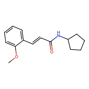 (2E)-N-cyclopentyl-3-(2-methoxyphenyl)prop-2-enamide structure