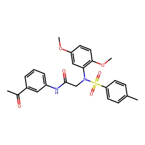 N-(3-acetylphenyl)-2-(2,5-dimethoxy-N-(4-methylphenyl)sulfonylanilino)acetamide structure