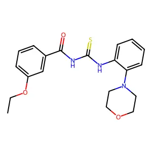 3-ethoxy-N-[(2-morpholin-4-ylphenyl)carbamothioyl]benzamide structure