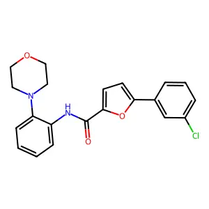 5-(3-chlorophenyl)-N-(2-morpholin-4-ylphenyl)furan-2-carboxamide structure