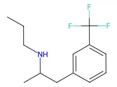 Phenethylamine, alpha-methyl-N-propyl-m-trifluoromethyl- structure