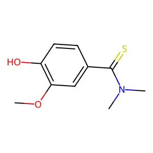 4-hydroxy-3-methoxy-N,N-dimethylbenzenecarbothioamide structure