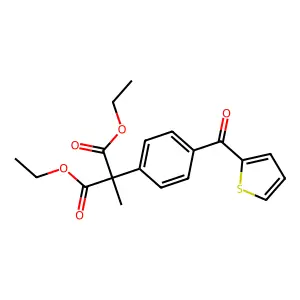 Diethyl methyl(4-(2-thienylcarbonyl)phenyl)malonate structure