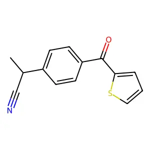 2-(4-(噻吩-2-基羰基)苯基)丙腈 structure