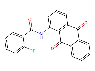 N-(9,10-dioxoanthracen-1-yl)-2-fluorobenzamide structure
