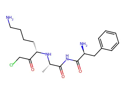 苯丙氨酰-丙氨酰-赖氨酰氯甲基酮 structure
