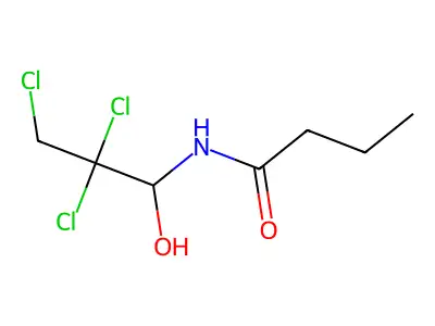 Butanamide, N-(2,2,3-trichloro-1-hydroxypropyl)- structure