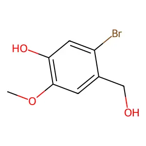 Benzenemethanol, 2-bromo-4-hydroxy-5-methoxy- structure