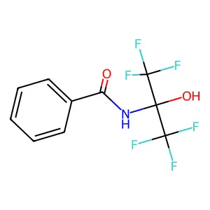 N-(1,1,1,3,3,3-hexafluoro-2-hydroxypropan-2-yl)benzamide structure