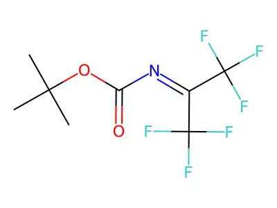 tert-Butyl (1,1,1,3,3,3-hexafluoropropan-2-ylidene)carbamate structure