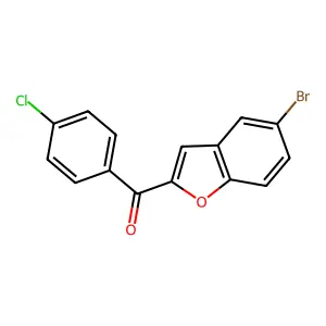 (5-Bromo-1-benzofuran-2-yl)(4-chlorophenyl)methanone structure