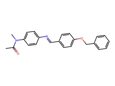 N-methyl-N-[4-[(4-phenylmethoxyphenyl)methylideneamino]phenyl]acetamide structure