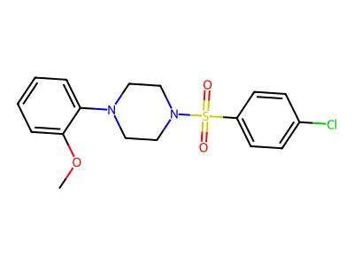 1-((4-Chlorophenyl)sulfonyl)-4-(2-methoxyphenyl)piperazine structure