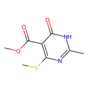Methyl 4-hydroxy-2-methyl-6-(methylsulfanyl)-5-pyrimidinecarboxylate structure