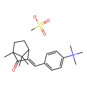 4-(2-Oxo-3-bornylidenemethyl)phenyl trimethylammonium methylsulphate structure