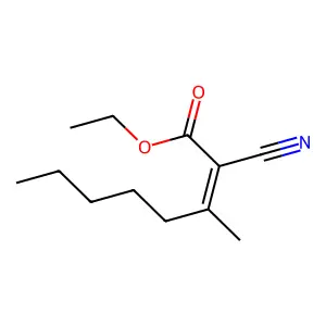 Ethyl 2-cyano-3-methyloct-2-enoate structure