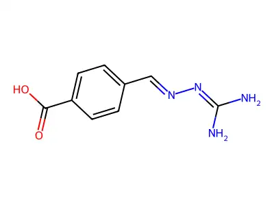 4-[(Diaminomethylidenehydrazinylidene)methyl]benzoic acid structure