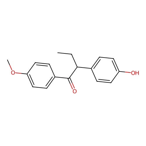2-(4-Hydroxyphenyl)-1-(4-methoxyphenyl)butan-1-one structure